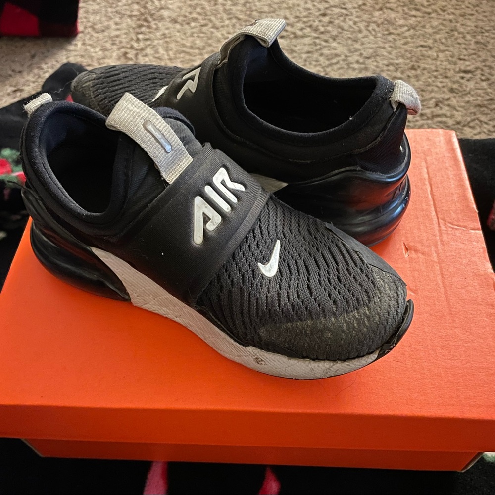 Kids Nike Air Black and White shoes